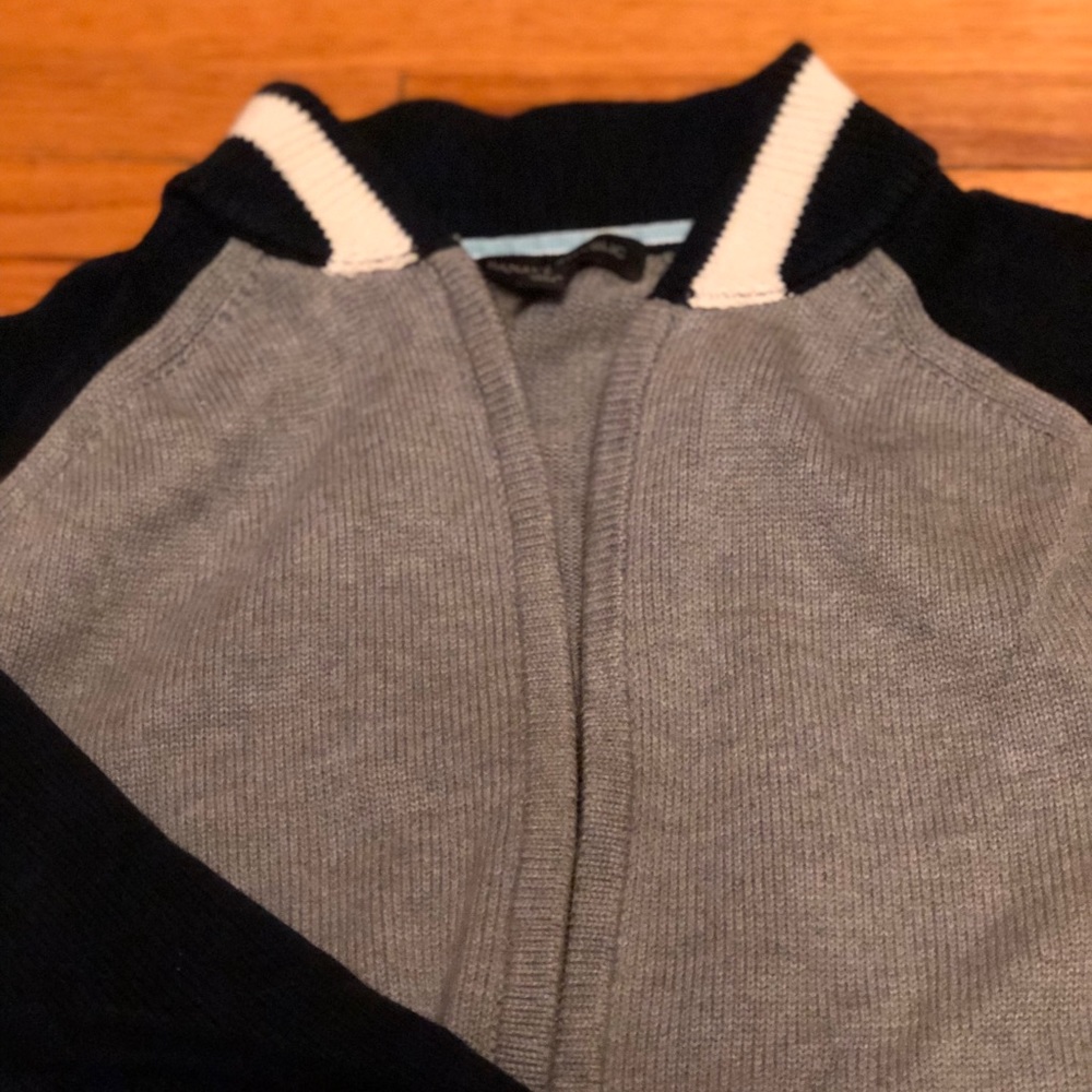 Banana Republic Baseball Sweater in Navy and Grey